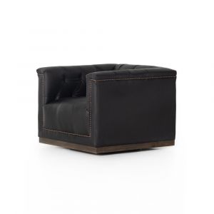 Four Hands - Maxx Swivel Chair - Heirloom Black - 106176-100