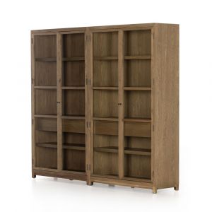 Four Hands - Millie Double Cabinet - Drifted Oak Solid - 232216-002