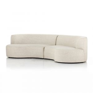 Four Hands - Opal Outdoor 2pc Curved Sectional - Sand - 230044-004