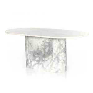 Four Hands - Oranda Dining Table - Polished White Marble w/ Sealant - 230383-001