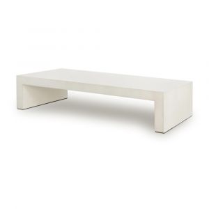 Four Hands - Parish Outdoor Coffee Table - White Concrete - 107703-003