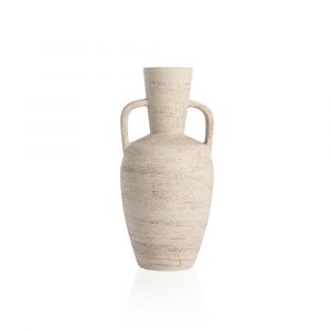 Four Hands - Pima Small Vase - Distressed Cream - 232026-001