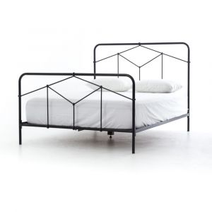Four Hands - Casey Iron King Bed - Black - ICAP-K7