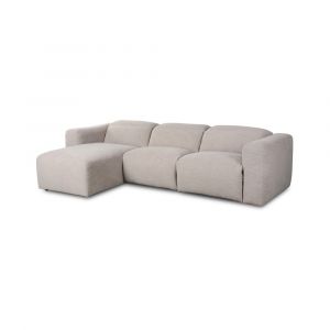 Four Hands - Radley Power Recliner 3-Piece Sectional W/ Left Chaise - Laken Stone - 238963-003