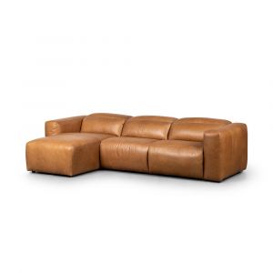 Four Hands - Radley Power Recliner 3-Piece Sectional W/ Left Chaise - Sonoma Butterscotch - 238963-002