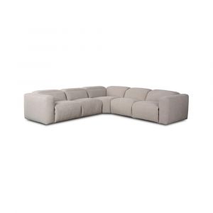 Four Hands - Radley Power Recliner 5-Piece Sectional - Laken Stone - 238971-003