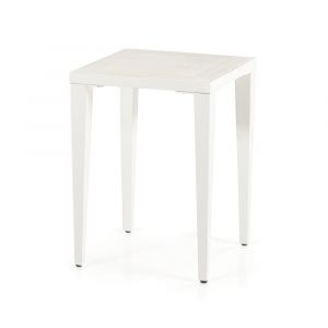 Four Hands - Sabi Outdoor End Table - Ivory Clay - White Ivory Iron - 227534-001