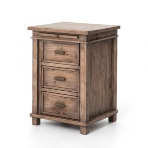 Four Hands - Settler Bedside Cabinet 3drw - Sundried Ash - VSRB-02-11-FH - CLOSEOUT