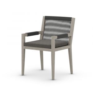 Four Hands - Sherwood Dining Armchair - Grey/Charcoal - 223831-001