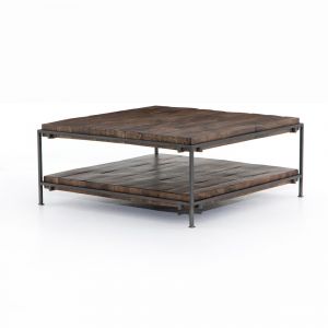 Four Hands - Simien Square Coffee Table - Weathered Hickory - IHRM-201