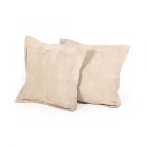 Four Hands - Sterre Pillow - Beige Suede - Set Of 2 - 20