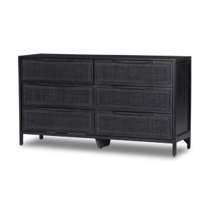 Four Hands - Sydney 6 Drawer Dresser - Black Cane - 224923-008