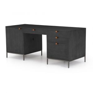 Four Hands - Trey Executive Desk - Black Wash Poplar - 223816-002