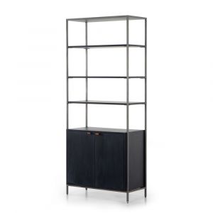 Four Hands - Trey Modular Wide Bookcase - Black Wash - 223961-002