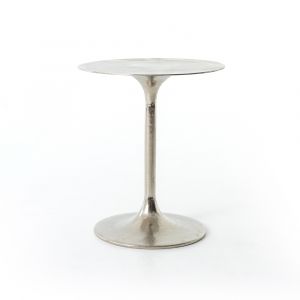 Four Hands - Tulip Side Table - Raw Nickel - 106580-006