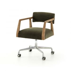 Four Hands - Tyler Desk Chair - Modern Velvet Loden - 105588-010