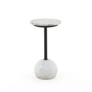 Four Hands - Viola Accent Table - Polished White Marble - 224056-005