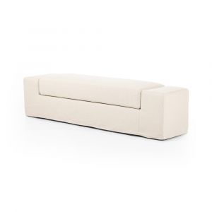 Four Hands - Wide Arm Slipcover Accent Bench - Brussels Natural - 236012-001