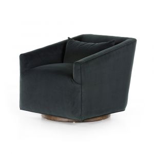 Four Hands - York Swivel Chair - Modern Velvet Smoke - 105964-008