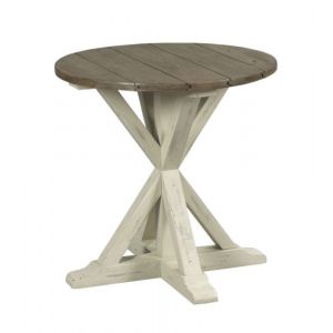 Hammary - Reclamation Place Trestle Round End Table - 523-918W