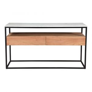 Henry & Mason - Lula Spring Marble Console Table - SPR-840-NAT-CNST