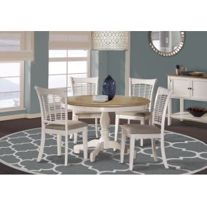 Hillsdale - Bayberry / Embassy 5-Piece Round Dining Set - White - 5791DTBC