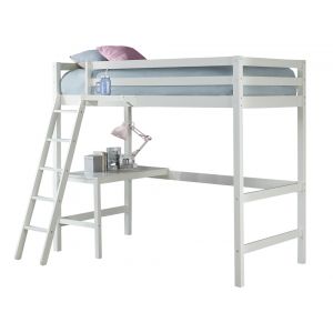 Hillsdale Kids - Caspian Twin Loft Bed with Hanging Nightstand, White - 2179-320H