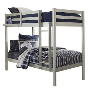 Hillsdale Kids - Caspian Twin/Twin Bunk Bed with Hanging Nightstand, Gray - 2177-021H