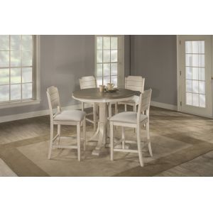 Hillsdale - Clarion 5 Piece Round Counter Height Dining Set With Open Back Stools - 4542CTB5S2