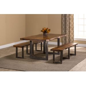 Hillsdale - Emerson 3-Piece Rectangle Dining Set with Two (2) Benches - Natural Sheesham - 5674DTB