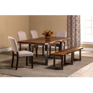 Hillsdale - Emerson 6-Piece Rectangle Dining Set with One (1) Bench and Four (4) Chairs - Natural Sheesham - 5674DTBHC