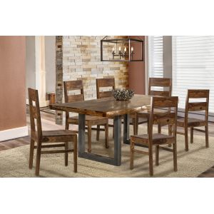 Hillsdale - Emerson 7 Piece Rectangle Dining Set With Wood Chairs Natural Sheesham - 5674DTBCW