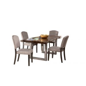 Hillsdale - Emerson Wood 5 Piece Rectangle Dining Set with Upholstered Dining Chairs, Gray Sheesham - 5925DTBC