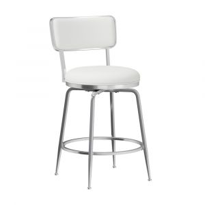 Hillsdale Furniture - Baltimore Metal and Upholstered Swivel Counter Height Stool, Chrome - 5339-826