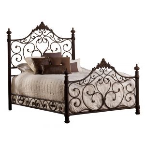 Hillsdale Furniture - Baremore Metal King Bed, Antique Brown - 1742BKR