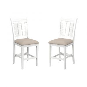 Hillsdale Furniture - Bayberry Wood Counter Height Stool, Set of 2, White - 5791-822P