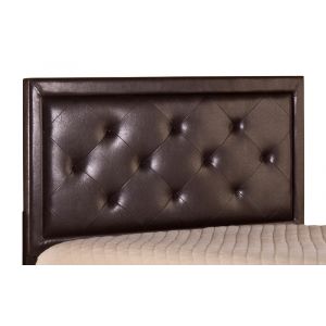 Hillsdale Furniture - Becker Queen Upholstered Headboard with Frame, Brown Faux Leather - 1292HQRB