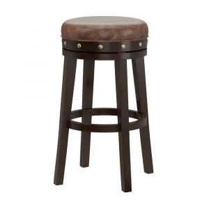 Hillsdale Furniture - Benard Wood Backless Bar Height Swivel Stool, Deep Smoke Brown - 5990-830