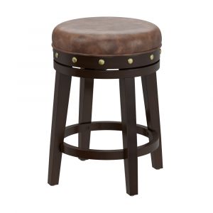 Hillsdale Furniture - Benard Wood Backless Counter Height Swivel Stool, Deep Smoke Brown - 5990-826