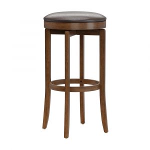 Hillsdale Furniture - Brendan Wood Backless Bar Height Swivel Stool, Brown Cherry - 63452-830