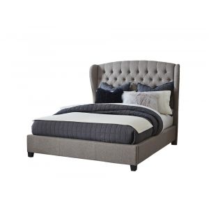 Hillsdale Furniture - Bromley Queen Upholstered Bed, Orly Gray - 1943QBR