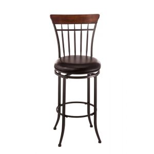 Hillsdale Furniture - Cameron Metal Vertical Spindle Bar Height Swivel Stool, Charcoal Gray Metal - 4671-831