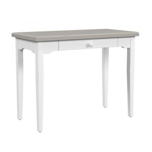 Hillsdale Furniture - Clarion Wood 1 Drawer Desk, Sea White with Distressed Gray Top - 4542-890