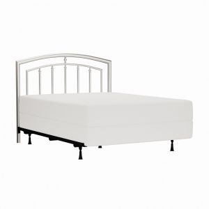 Hillsdale Furniture - Claudia Full/Queen Metal Headboard with Frame, Matte Nickel - 1685HFQR