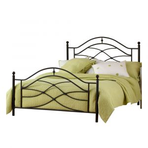 Hillsdale Furniture - Cole Full/Queen Metal Headboard with Frame, Black Twinkle - 1601HFQR