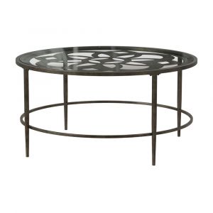 Hillsdale Furniture - Marsala Metal Coffee Table, Gray with Brown Rub - 5497-882