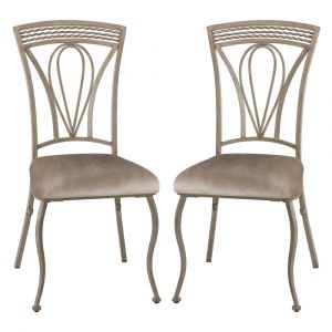 Hillsdale Furniture - Napier Metal Dining Chair, Set of 2, Ivory - 5986-802