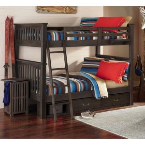 Hillsdale Kids - Highlands Harper Full Over Full Bunk With 2 Storage Units And Hanging Nightstand - Espresso - 11055-2N2SHN