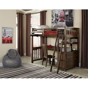 Hillsdale Kids - Highlands Twin Loft Bed W/ Desk Espresso - 11070ND