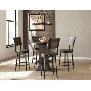 Hillsdale - Jennings 5-Piece Round Counter Height Dining Set with Swivel Counter Stools - 4022CDTS5PC